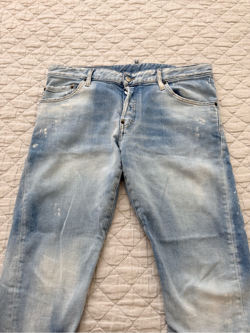 DSQUARED2 Light Blue Slim Straight Jeans